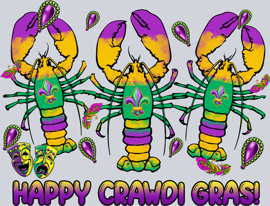 Mardi Gras Craw Fish - STK04030 (DTF Transfers)