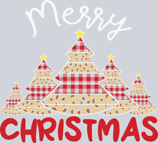 Merry Christmas Leopard Tree - STK04242 (DTF Transfers)