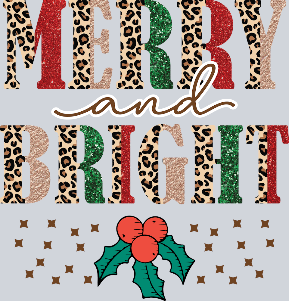 Merry Bright Leopard - STK04226 (DTF Transfers)