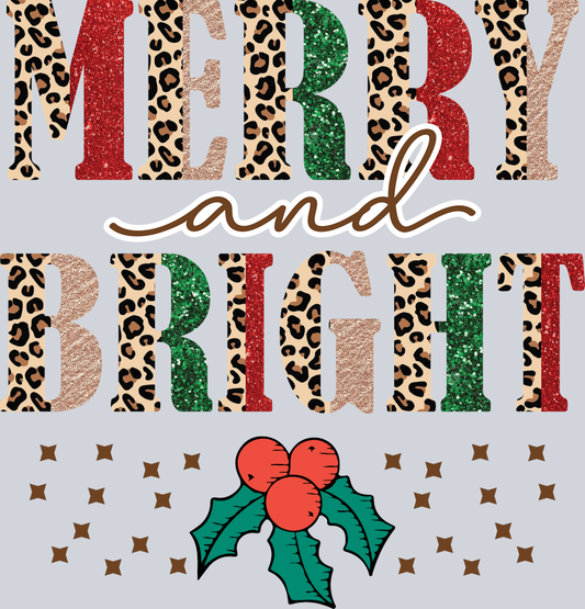 Merry Bright Leopard - STK04226 (DTF Transfers)