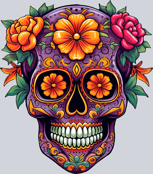 Day Of The Dead Candy Skull 4 - STK01605 (DTF Transfers)