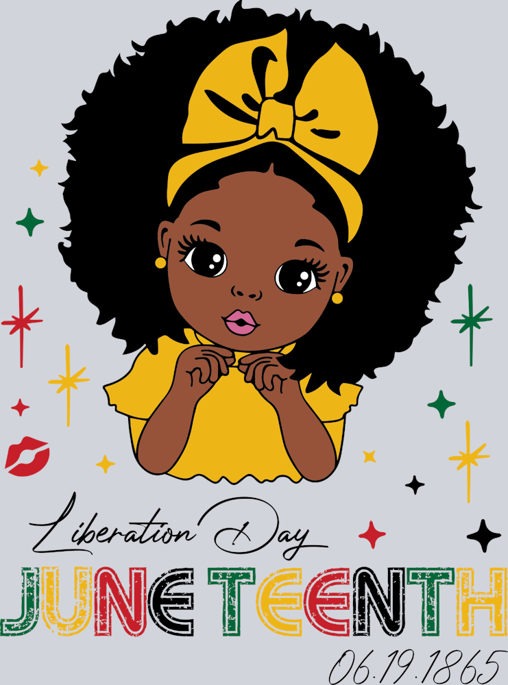 Little Miss Liberation Day Juneteenth - STK03637 (DTF Transfers)