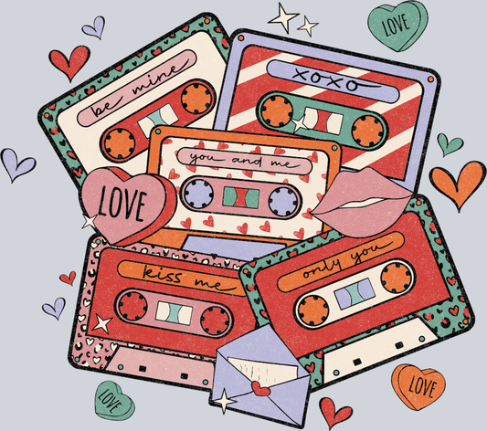 Love Music Cassette - STK03775 (DTF Transfers)