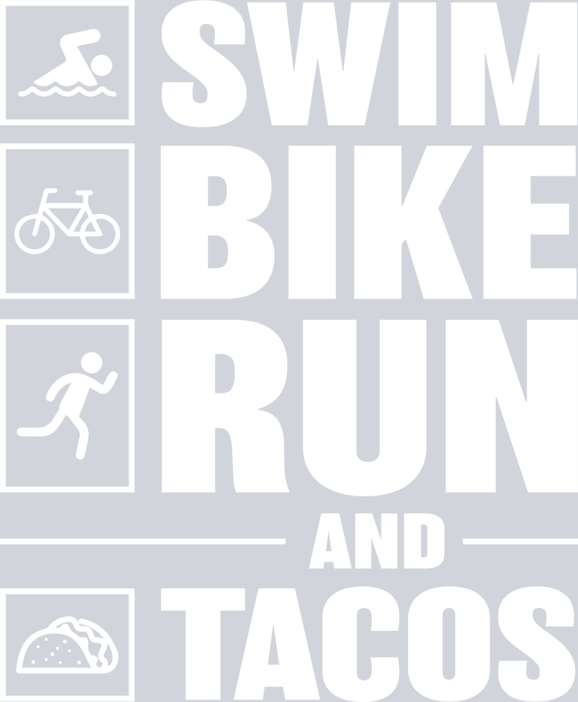 Sports Swim Bike Run Tacos White - STK05746 (DTF Transfers)