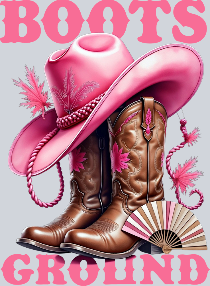 Pink Boots On The Ground - STK04923 (DTF Transfers)