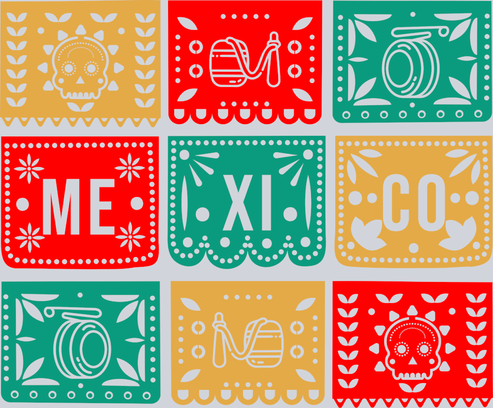 Papel Picado Mexico - STK04681 (DTF Transfers)